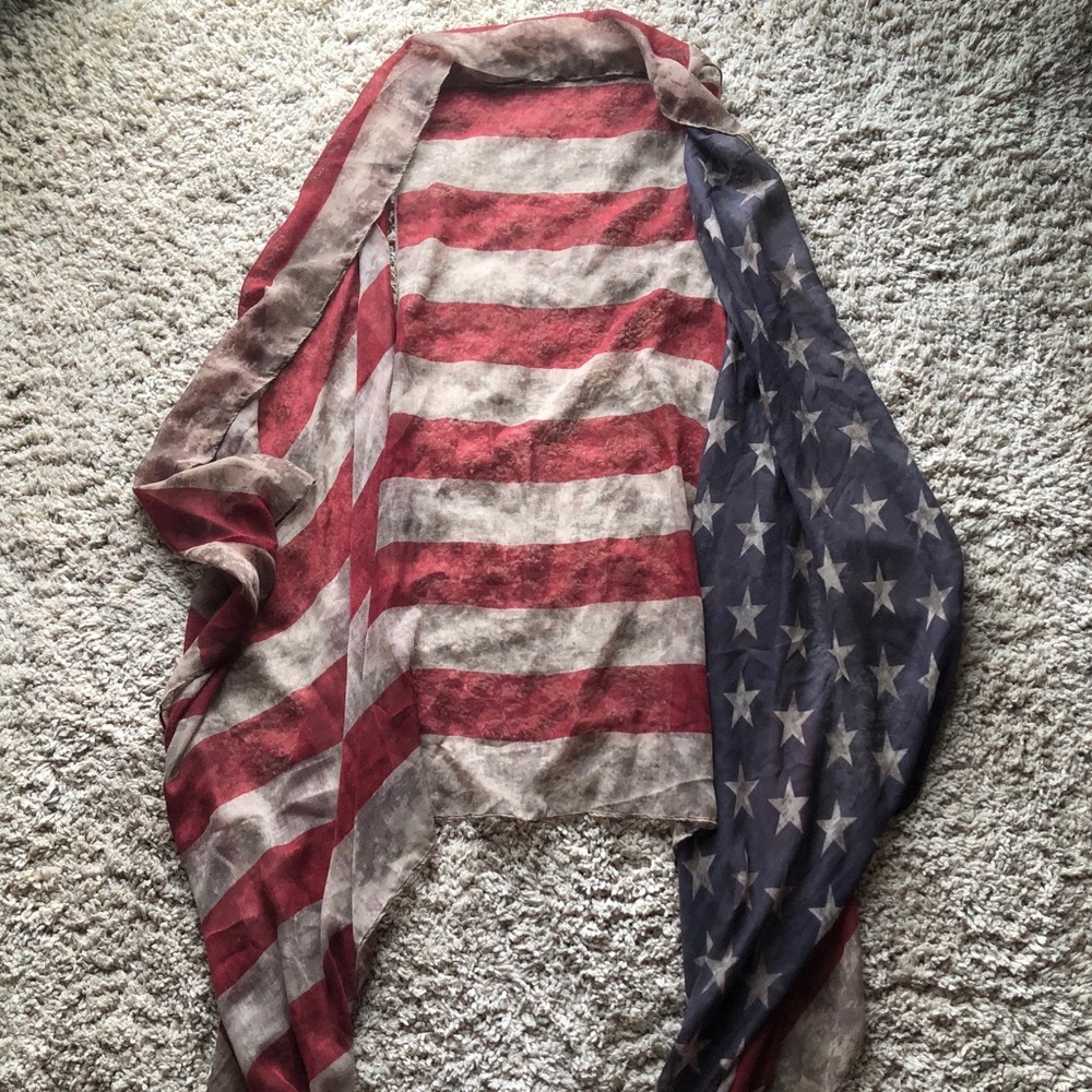 Beautiful faded American Flag sleeveless vest
